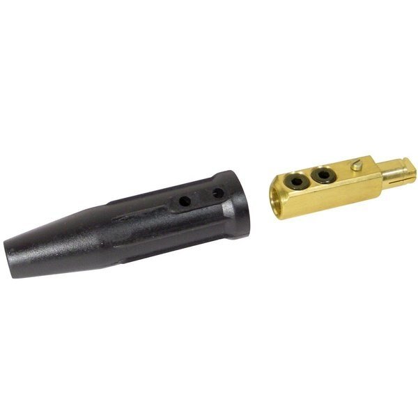 Lenco Style HD Cable Connector, Male Only, #3/0 to #4/0 Cable, Powerweld, Mfr#: LC40HDM